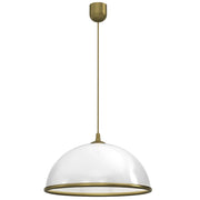 Lampada a sospensione semisferica bianca oro Luminex E27