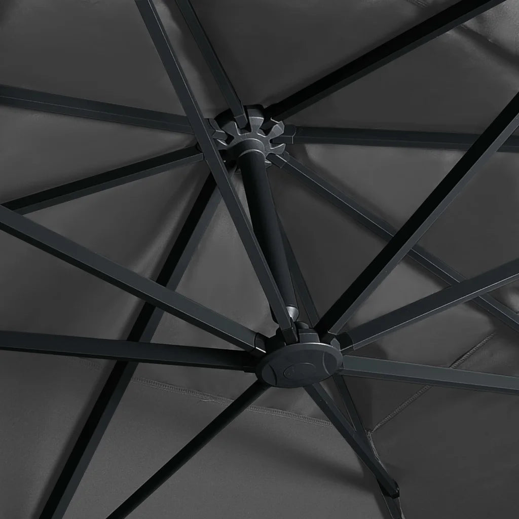 Ombrellone a Sbalzo LED Palo in Alluminio 400x300 cm Antracite cod mxl 14046