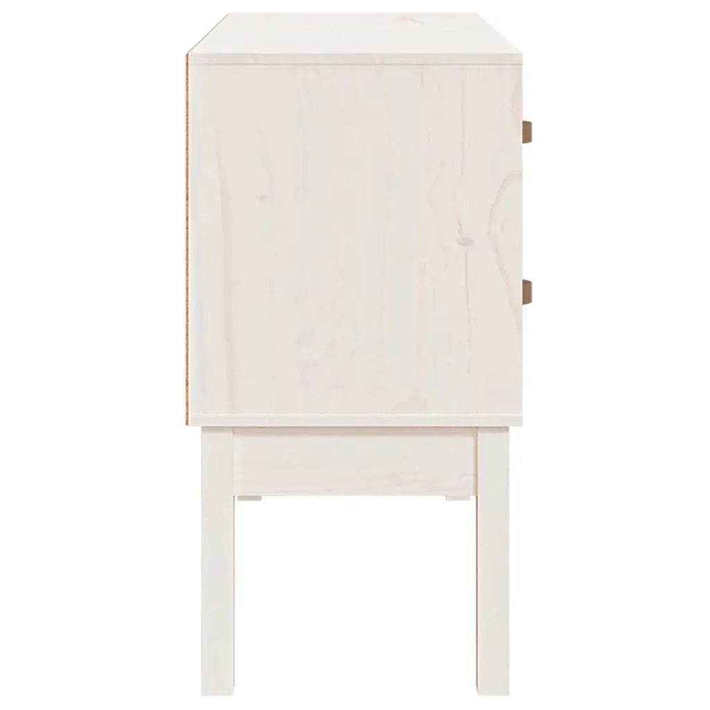 Mobile Consolle Bianco 90x40x78 cm in Legno Massello di Pino 821740