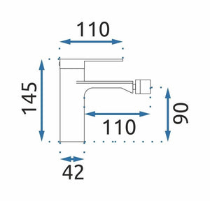Rubinetto Da Bidet Rea Storm Titanium