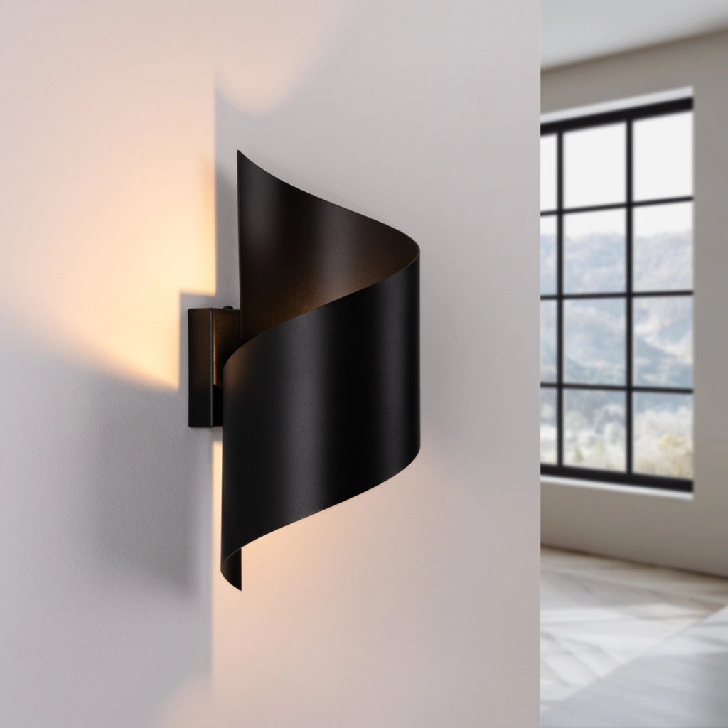 Applique a parete spirale nera OCEANO 1xG9 8W Pure Lume