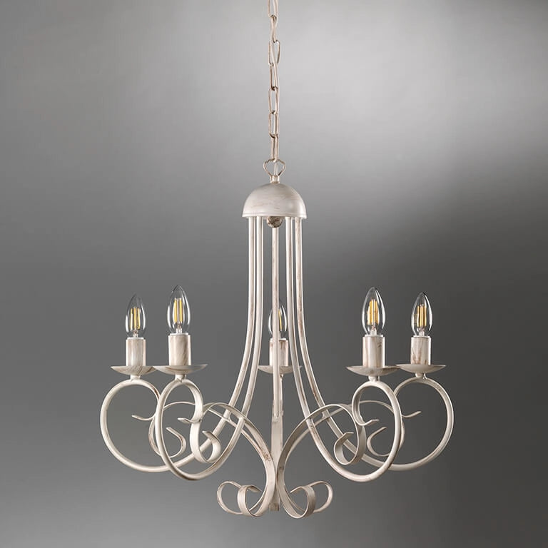 Lampadario 5 luci Pompei