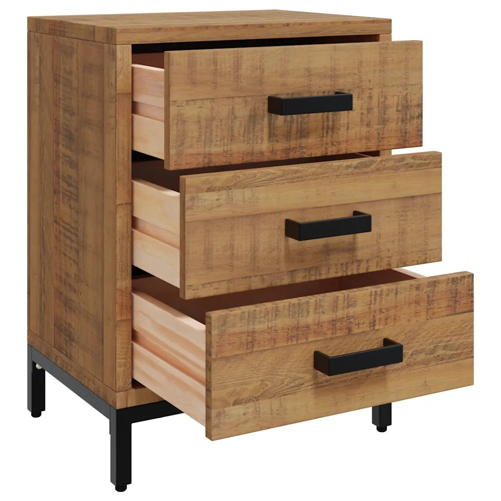 Comodini 2 pz 40x30x55 cm in Legno Massello di Pino 3120340