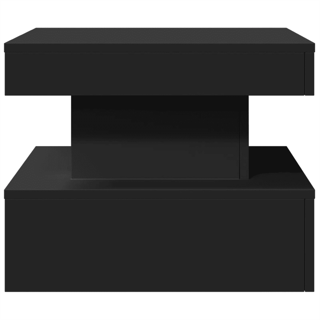 Tavolino da Salotto con Luci LED Nero 50x50x40 cm 839841
