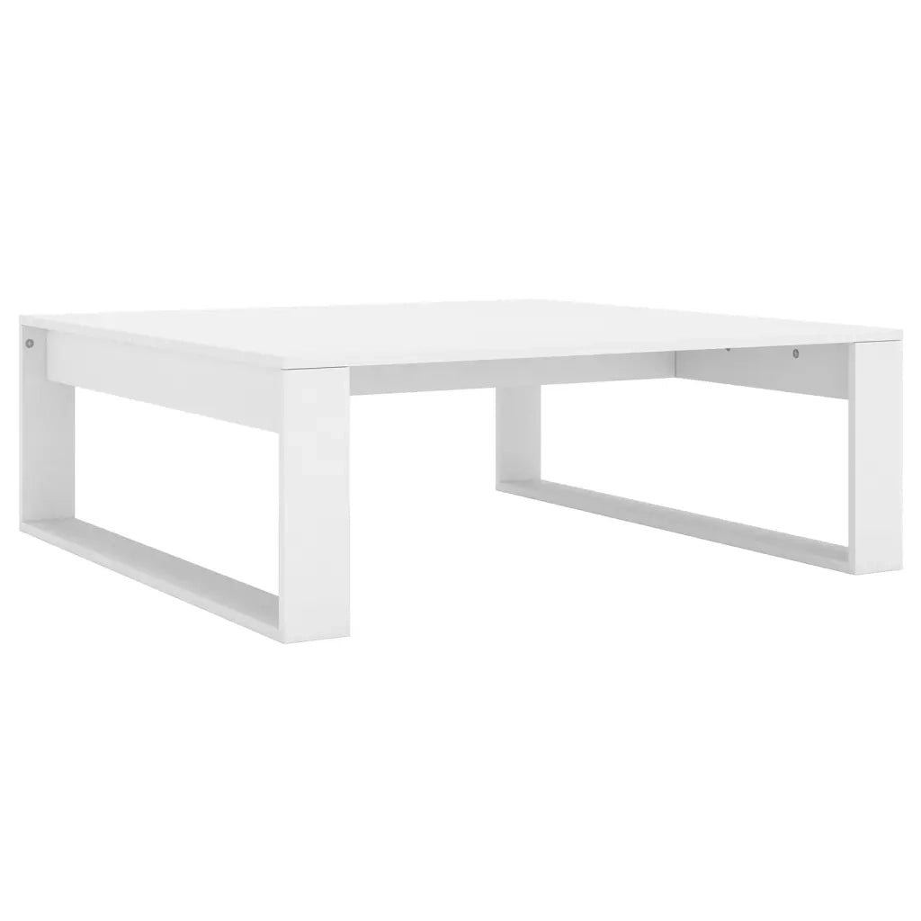 Tavolino da Salotto Bianco 100x100x35 cm in Legno Multistrato 808630