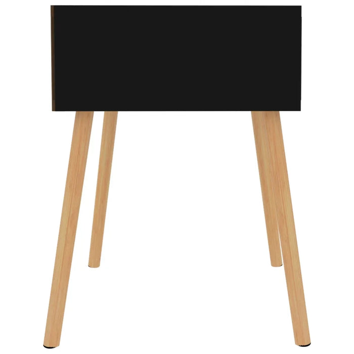 Comodino Nero Lucido 40x40x56 cm in Legno Multistrato 326809