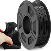 Filamento 3D in TPU 1,75mm Nero - Bassa Odoranza - Precisione Dimensionale +/- 0,02mm - Bobina da 1,1LBS (0,5KG)