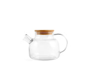 Brocca in vetro borosilicato trasparente LT1,0 in acciaio inox 18/10