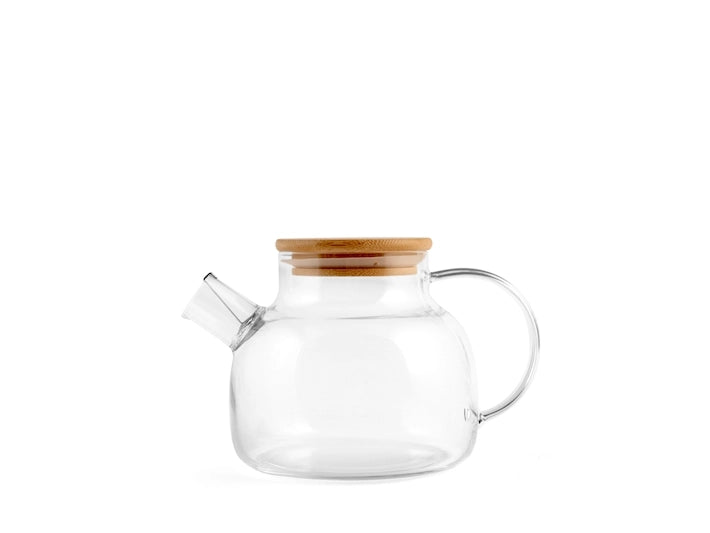 Brocca in vetro borosilicato trasparente LT1,0 in acciaio inox 18/10
