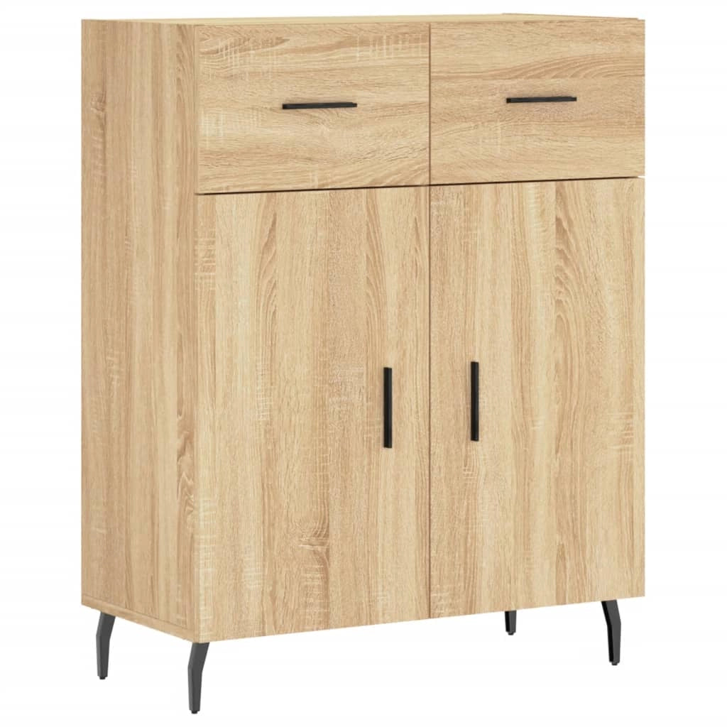 Buffet credenza cassettiera armadio mobile contenitore organizer cucina soggiorno salotto rovere Sonoma alto 69,5 x 34 x 180 cm legno ingegnerizzato marrone 02_0034193