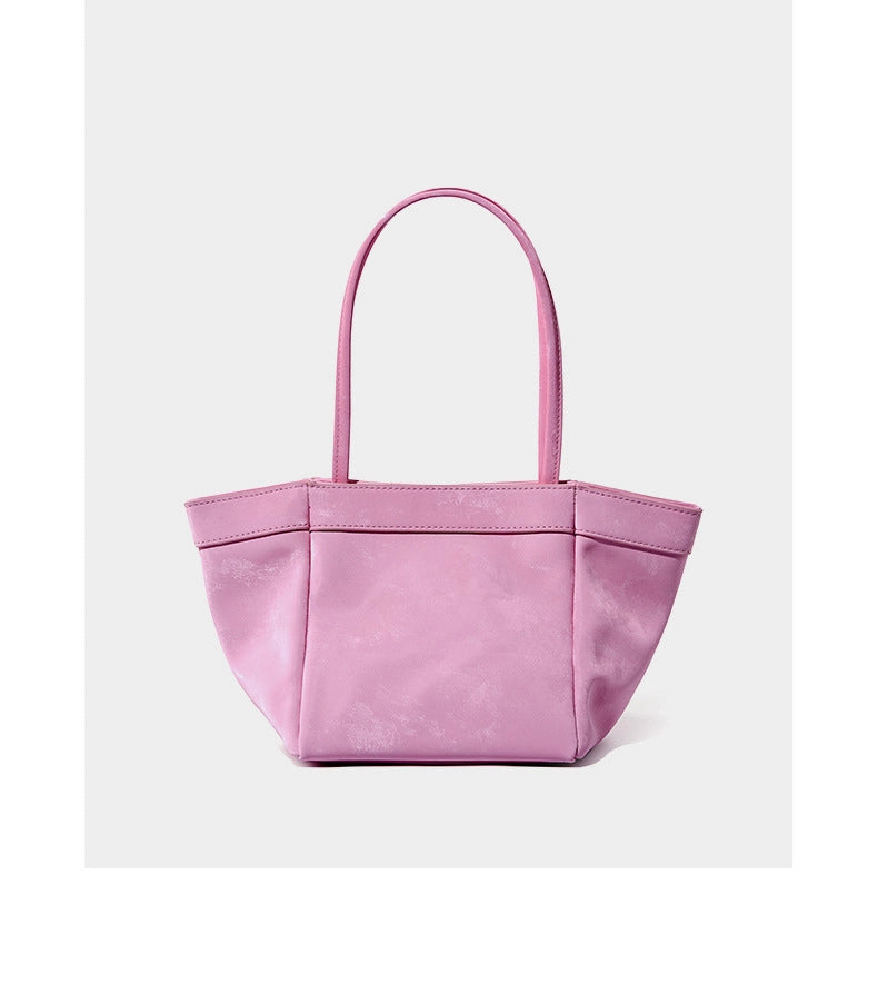 Borsa a tracolla da donna in vera pelle, colore rosa.