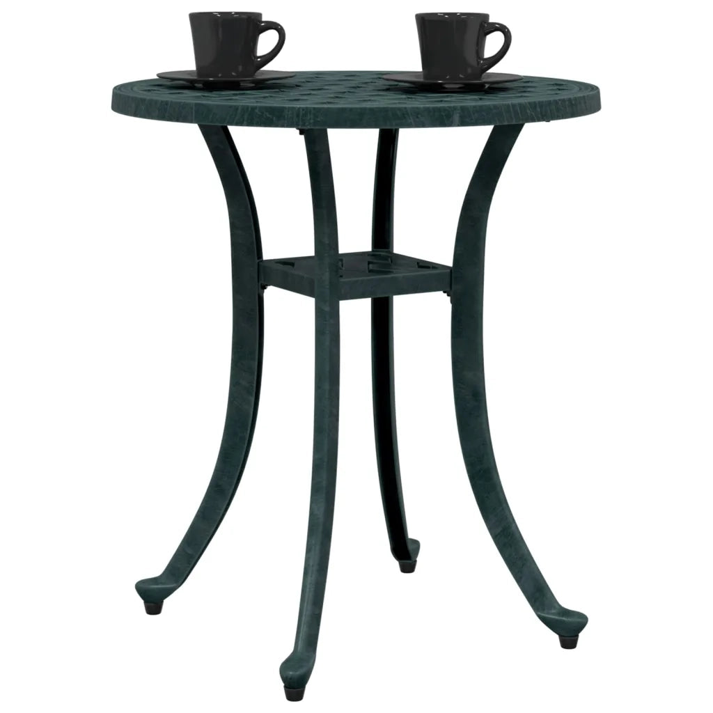 Tavolo da Giardino Verde Ø48x53 cm in Alluminio Pressofuso 4002826