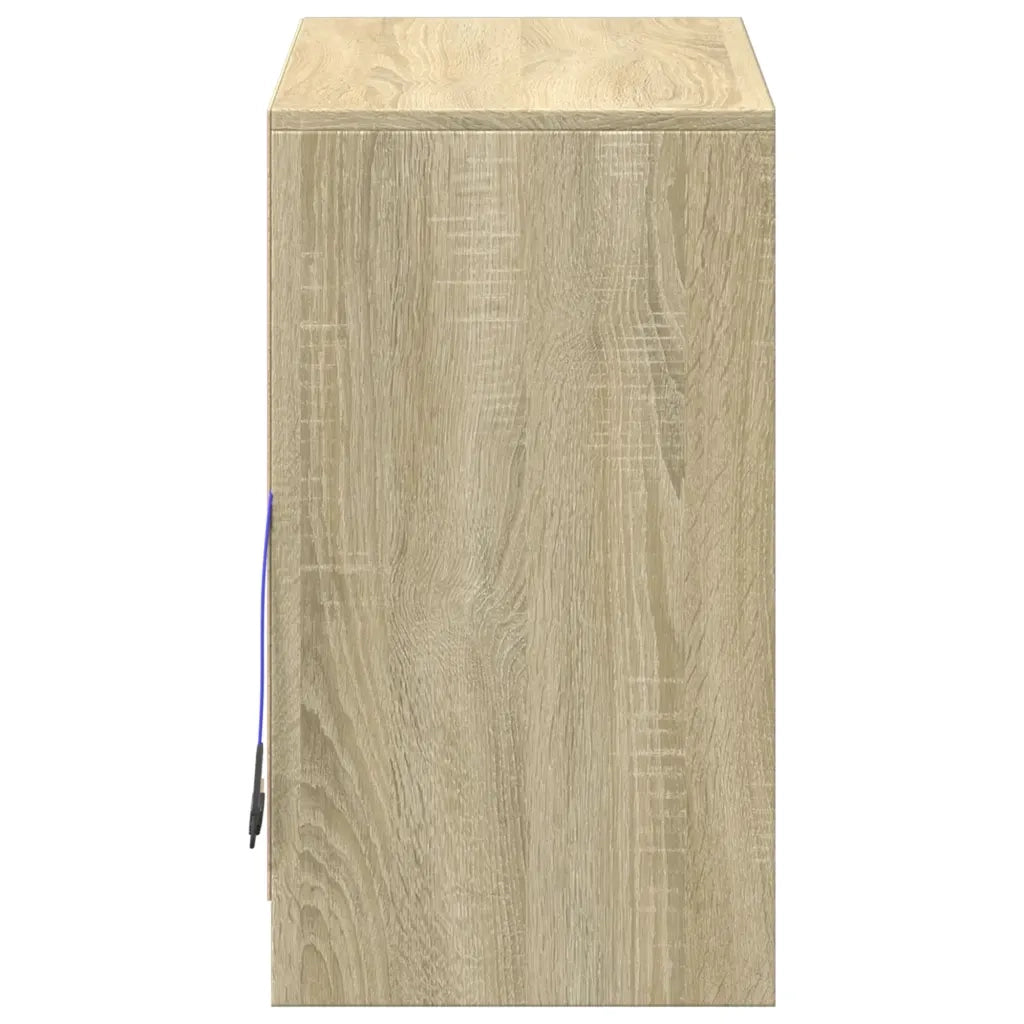 Credenza con LED Rovere Sonoma 72x34x61 cm in Legno Multistrato 852175