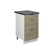 Mobiletto base per cucina Fame-Line Pannello in quercia/Bianco 50 cm, PL Antracite Vicco