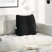 Cuscino per Schiena Nero 45 x 24 x 50 cm Velluto