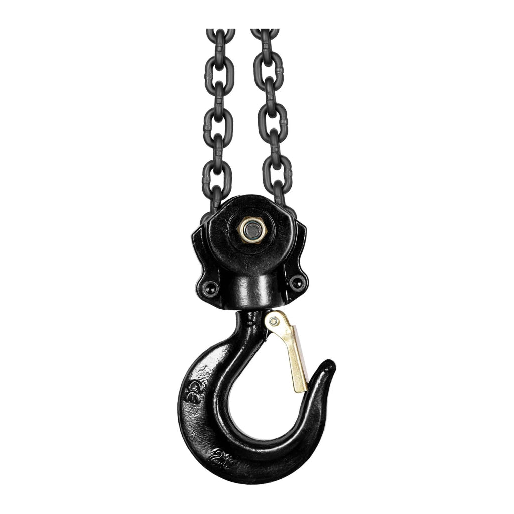 Paranco meccanico manuale a catena con puleggia 2 tonnellate (capacità di carico: 2000 kg altezza di sollevamento: 5 m materiale: acciaio al carbonio cromato maglie della catena: 6 mm) 14_0007161