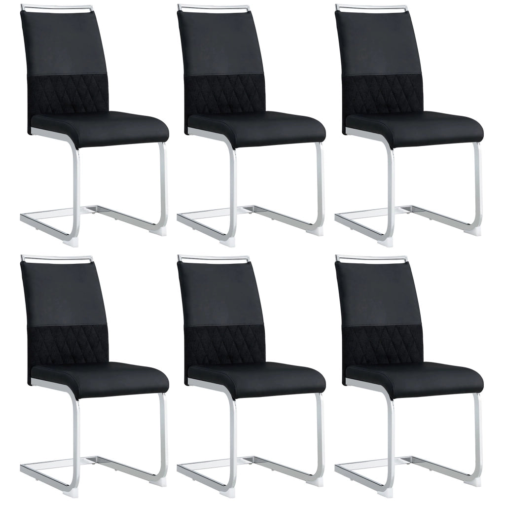 Sedia da pranzo moderna ergonomica, nera, struttura in metallo