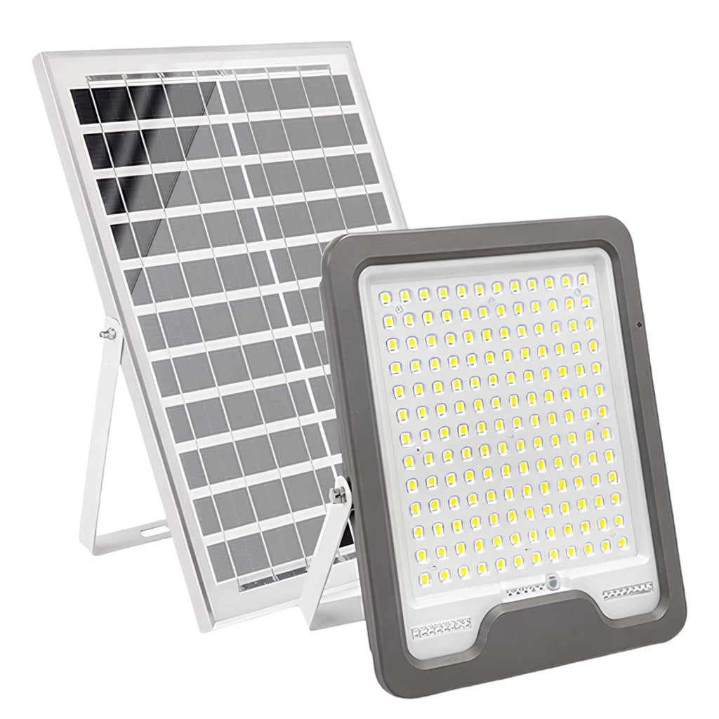 Proiettore Solare LED 16 W con Pannello Solare 20 W e Rilevamento Automatico Grigio Avizar