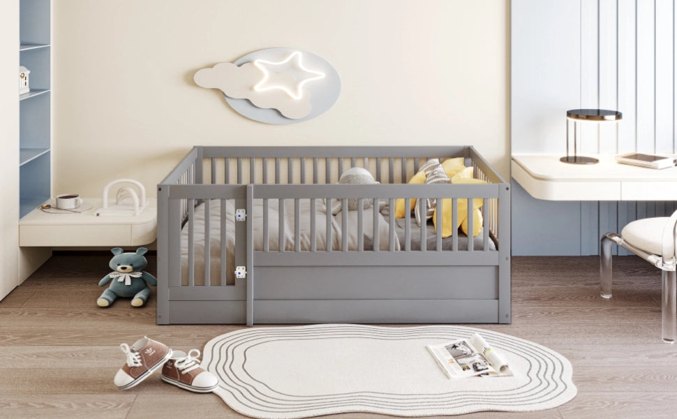 Letto per bambini - Xylo - 140x200 - Grigio