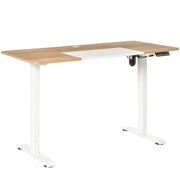 Scrivania elettrica regolabile con 4 memorie e passacavi per studio 140×70×72-116 cm bianco