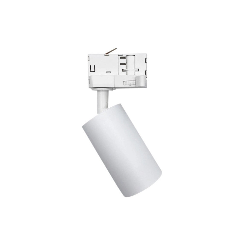 Trade Shop - Porta Faretto Lampadina Attacco Gu10 Per Binario Trifase Orientabile Faro Proiettore Gd18a - Bianco