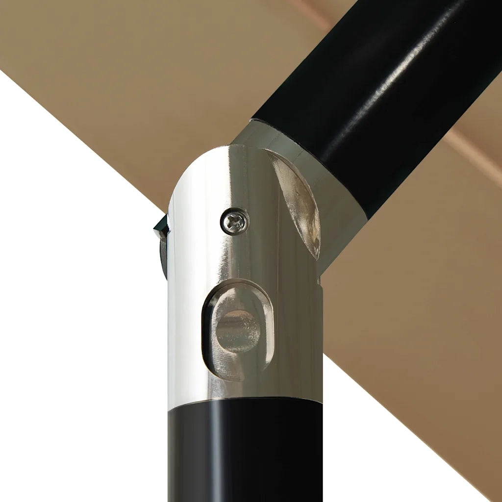 Ombrello | Parasolne a 3 Livelli con Palo in Alluminio Grigio Talpa 3,5 m