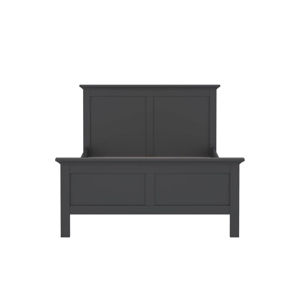 Letto singolo Clan, Sommier per camera da letto, Giroletto per stanza, Struttura porta materasso, 211x158 h110 cm, Grigio