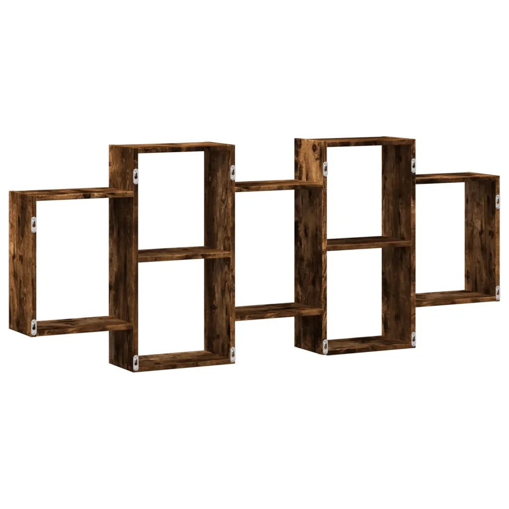 Mensola a Muro Rovere Fumo 159x18x65 cm in Truciolato