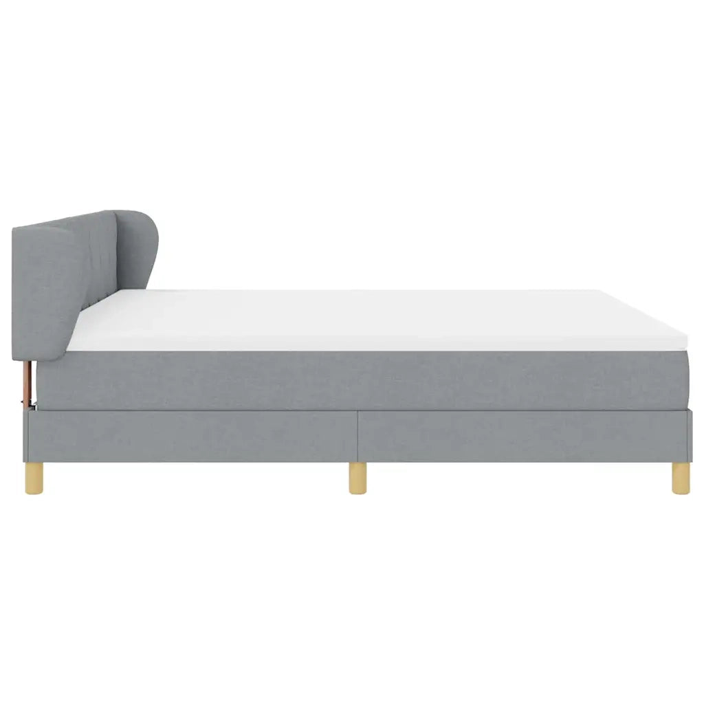 Letto a molle con materasso Grigio chiaro 180 x 200 cm Tessuto 3340290