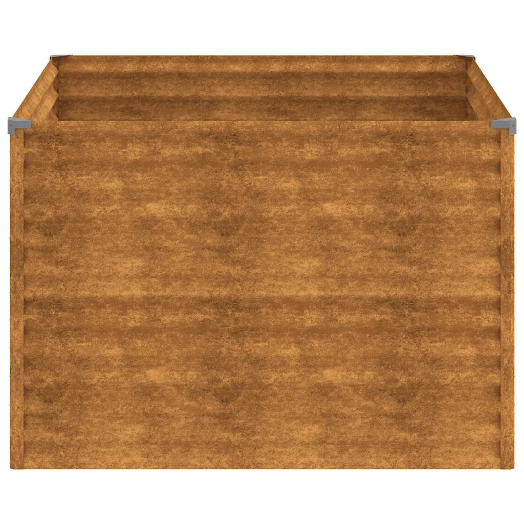 Fioriera Rialzata da Giardino 100x100x69 cm in Acciaio Corten 152002