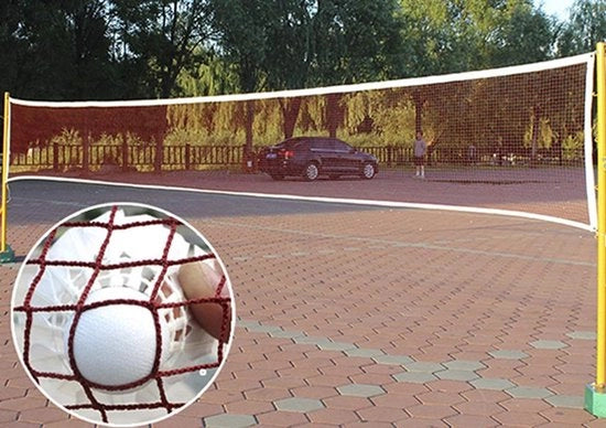 Rete da tennis portatile - Rete da badminton - Ideale per esterno - 6,1 m x 0,76 m - Utilizzo multifunzionale - Adatto per giardino e parco