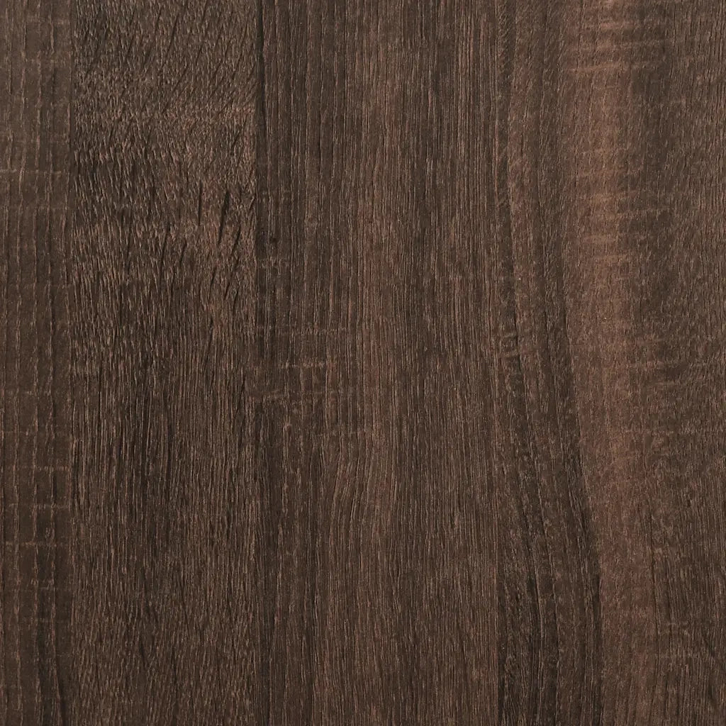 Mobile TV Rovere Marrone 160x35x41 cm Legno Multistrato Metallo