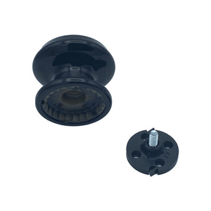 Pomolo fisso per porta SAGUATTI 877/80QB in alluminio nero lucido