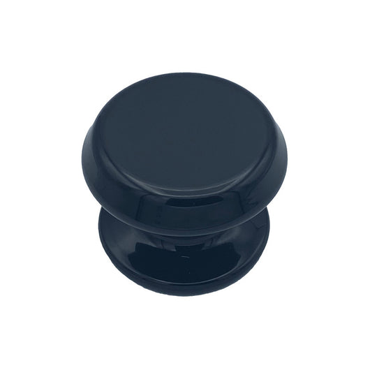 Pomolo fisso per porta SAGUATTI 877/80QB in alluminio nero lucido