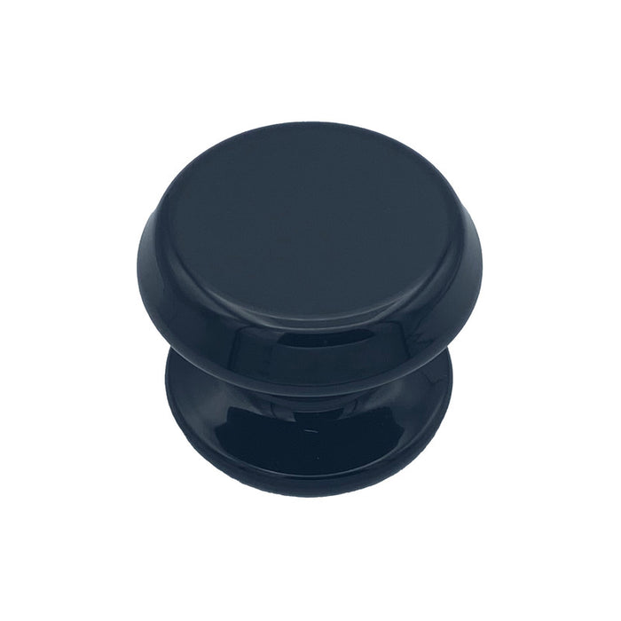 Pomolo fisso per porta SAGUATTI 877/80QB in alluminio nero lucido