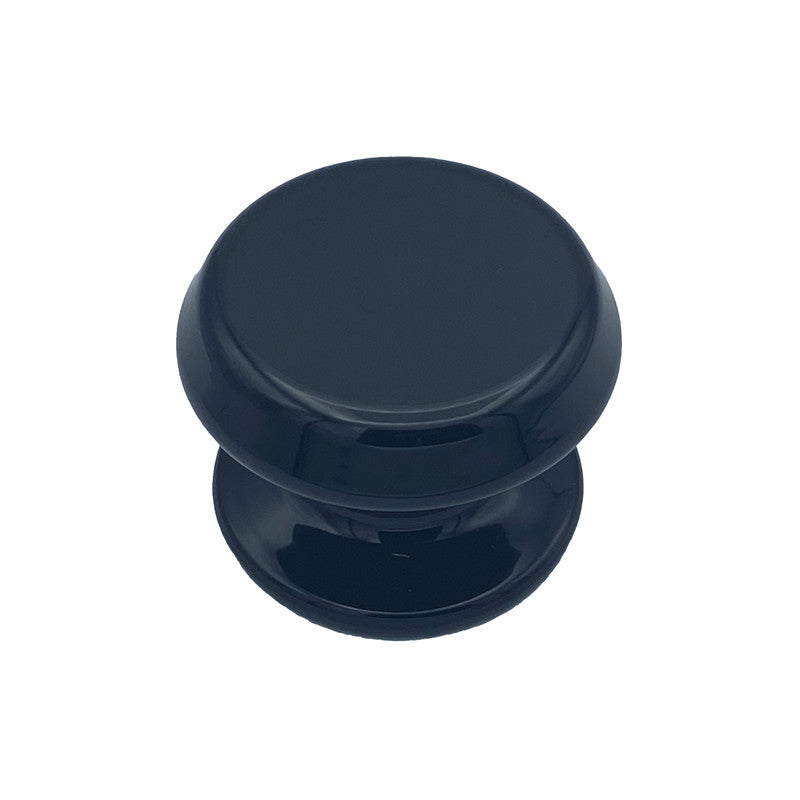 Pomolo fisso per porta SAGUATTI 877/80QB in alluminio nero lucido