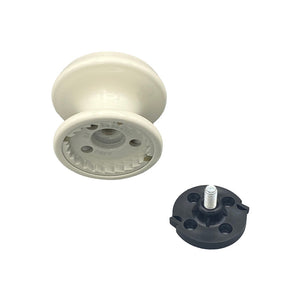 Pomolo fisso per porta SAGUATTI 877/80KB in alluminio bianco lucido