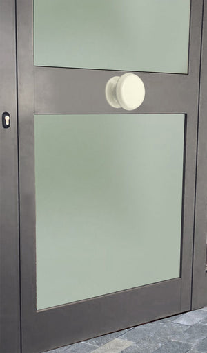 Pomolo fisso per porta SAGUATTI 877/80KB in alluminio bianco lucido