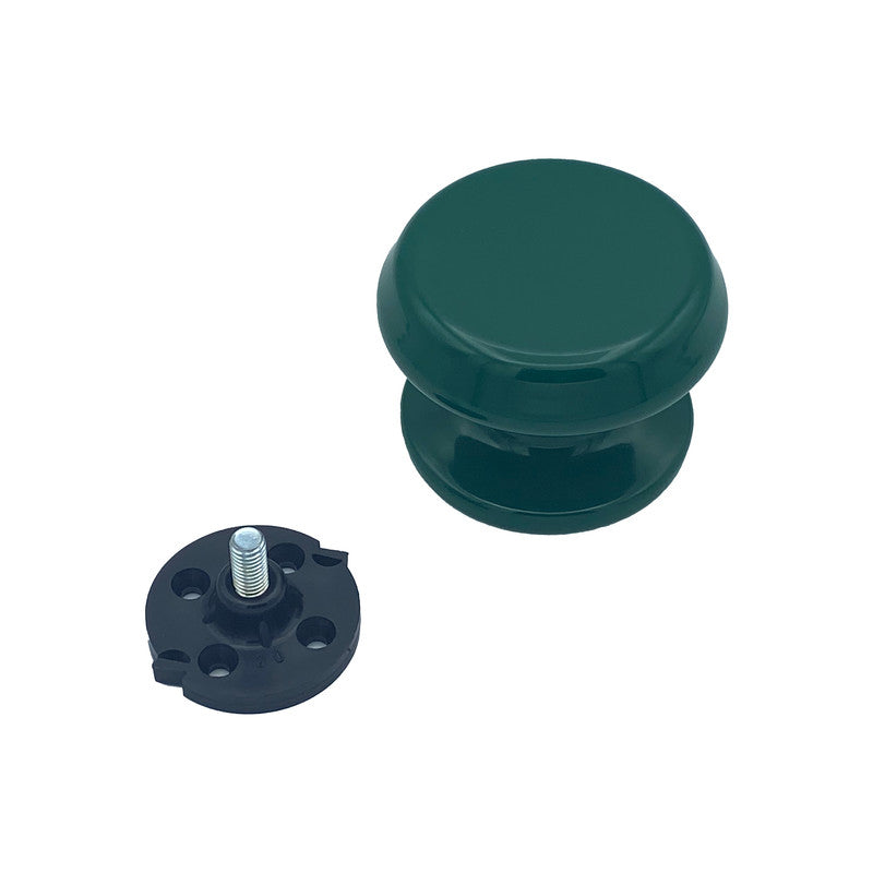 Pomolo fisso per porta SAGUATTI 877/80SB in alluminio verde lucido