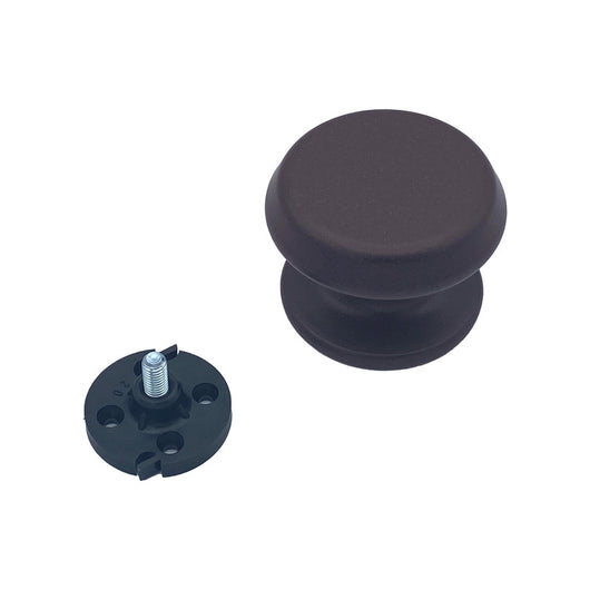 Pomolo fisso per porta SAGUATTI 877/80UAB in alluminio marrone opaco