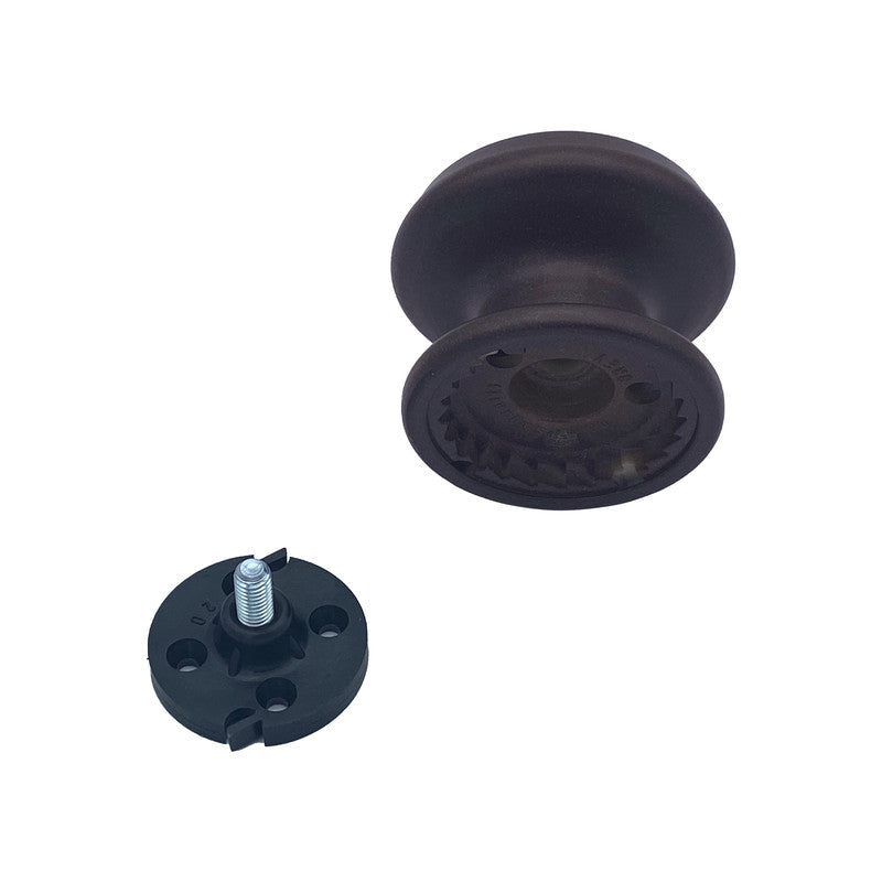 Pomolo fisso per porta SAGUATTI 877/80UAB in alluminio marrone opaco