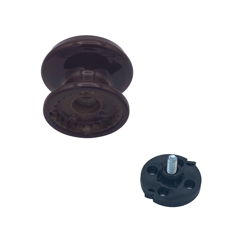 Pomolo fisso per porta SAGUATTI 877/80UB in alluminio marrone lucido