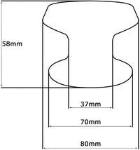 Pomolo fisso per porta SAGUATTI 877/80UB in alluminio marrone lucido