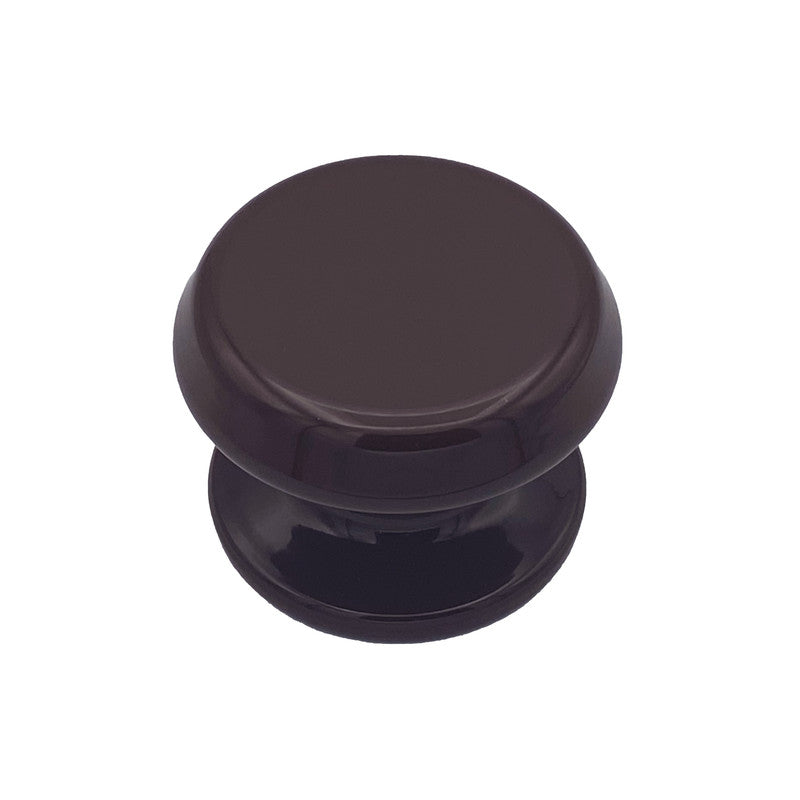 Pomolo fisso per porta SAGUATTI 877/80UB in alluminio marrone lucido