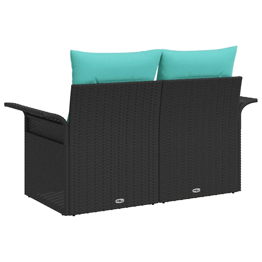 Divano da giardino con cuscino 141 x 62 x 69 cm polyrattan 42006710