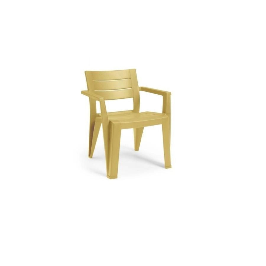 SEDIA CON BRACCIOLI GIALLO SENAPE PL JULIE CHAIR 61,5X58,5X79H