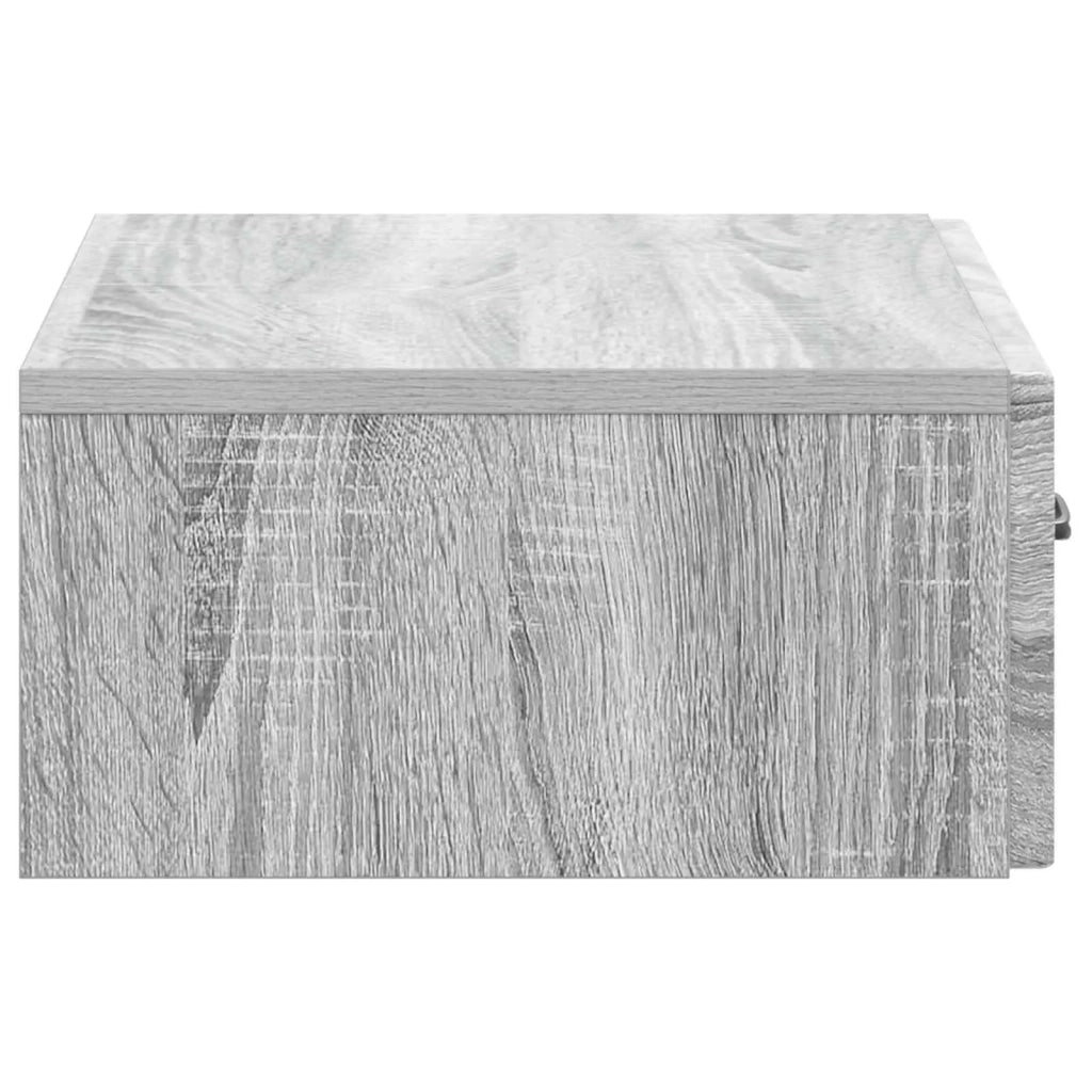 Tavolino da Parete Laterale Grigio Sonoma 59 x 34,5 x 17 cm 899341