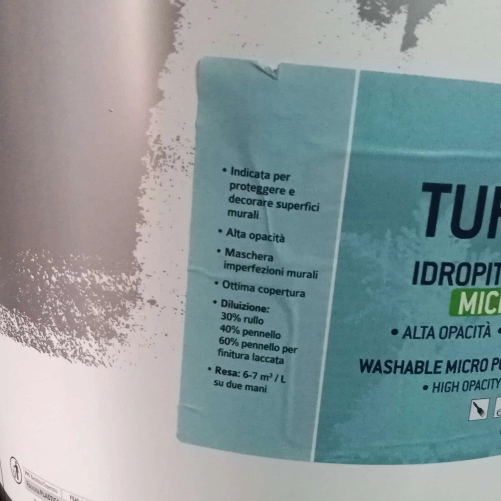 Tixe turchino 4lt idro pittura lavabile microporosa extra bianca opaca per interni