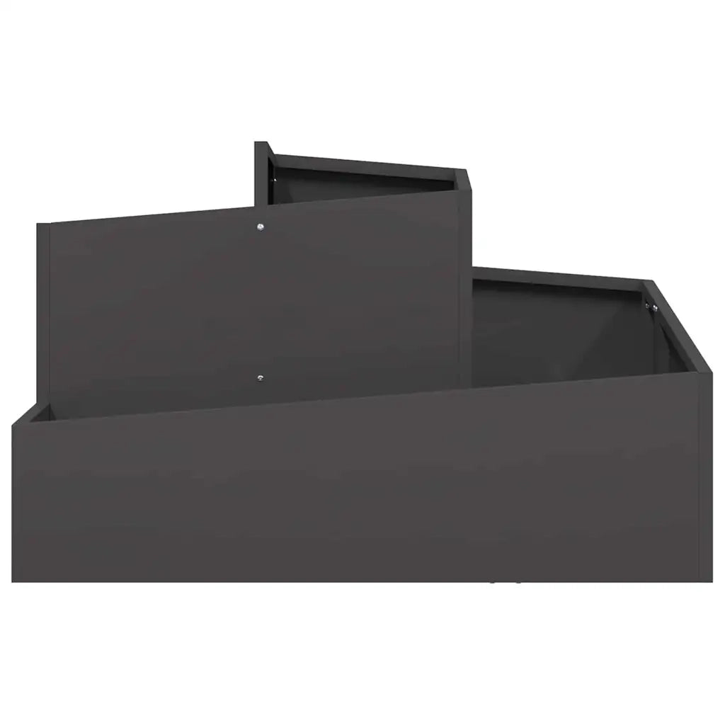 Vaso da giardino Nero 80 x 80 x 50 cm Acciaio laminato a freddo 873578