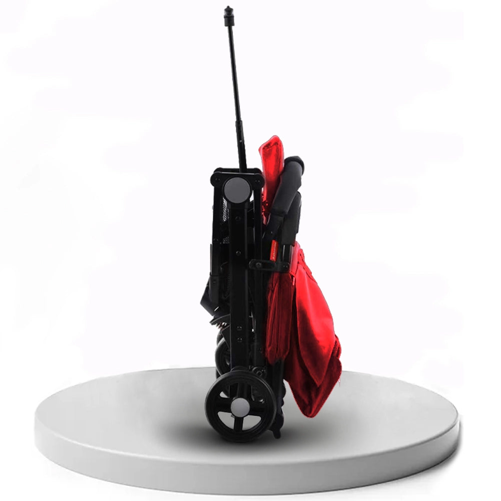 Passeggino Easy Ultra Leggero Rosso Chiusura Facilitata Salvaspazio Portata 15kg